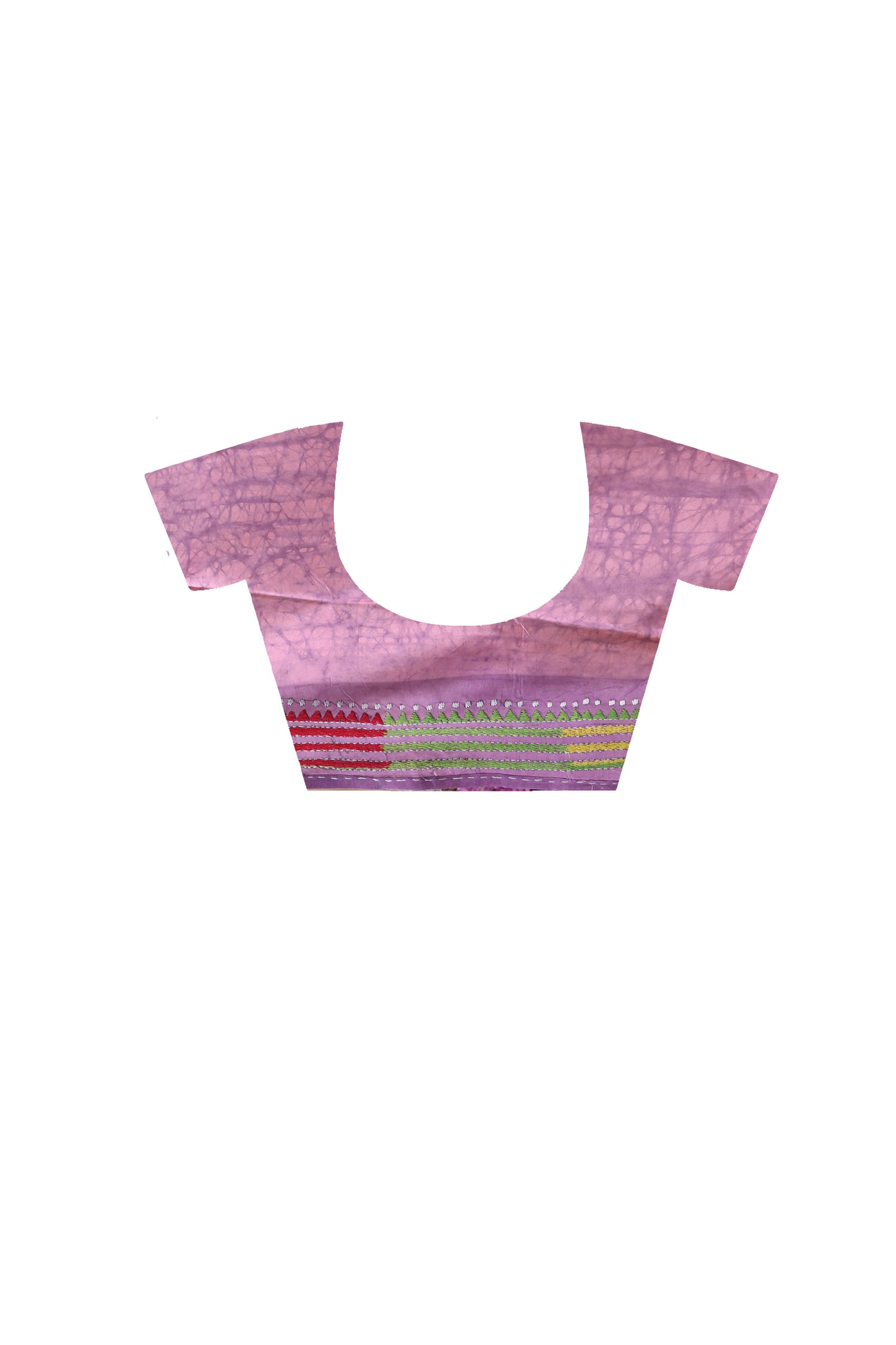Bangalore Silk Batik Kantha Stitch Saree