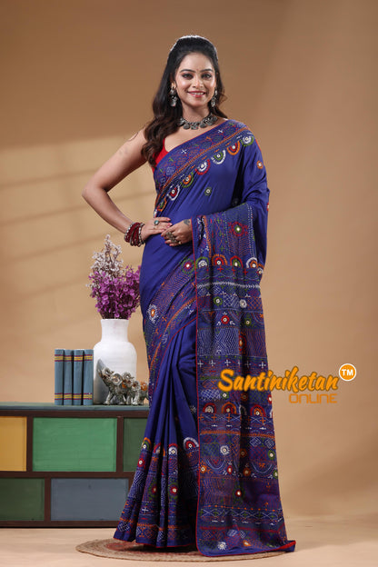 Bangalore Silk Lambani Stitch Saree