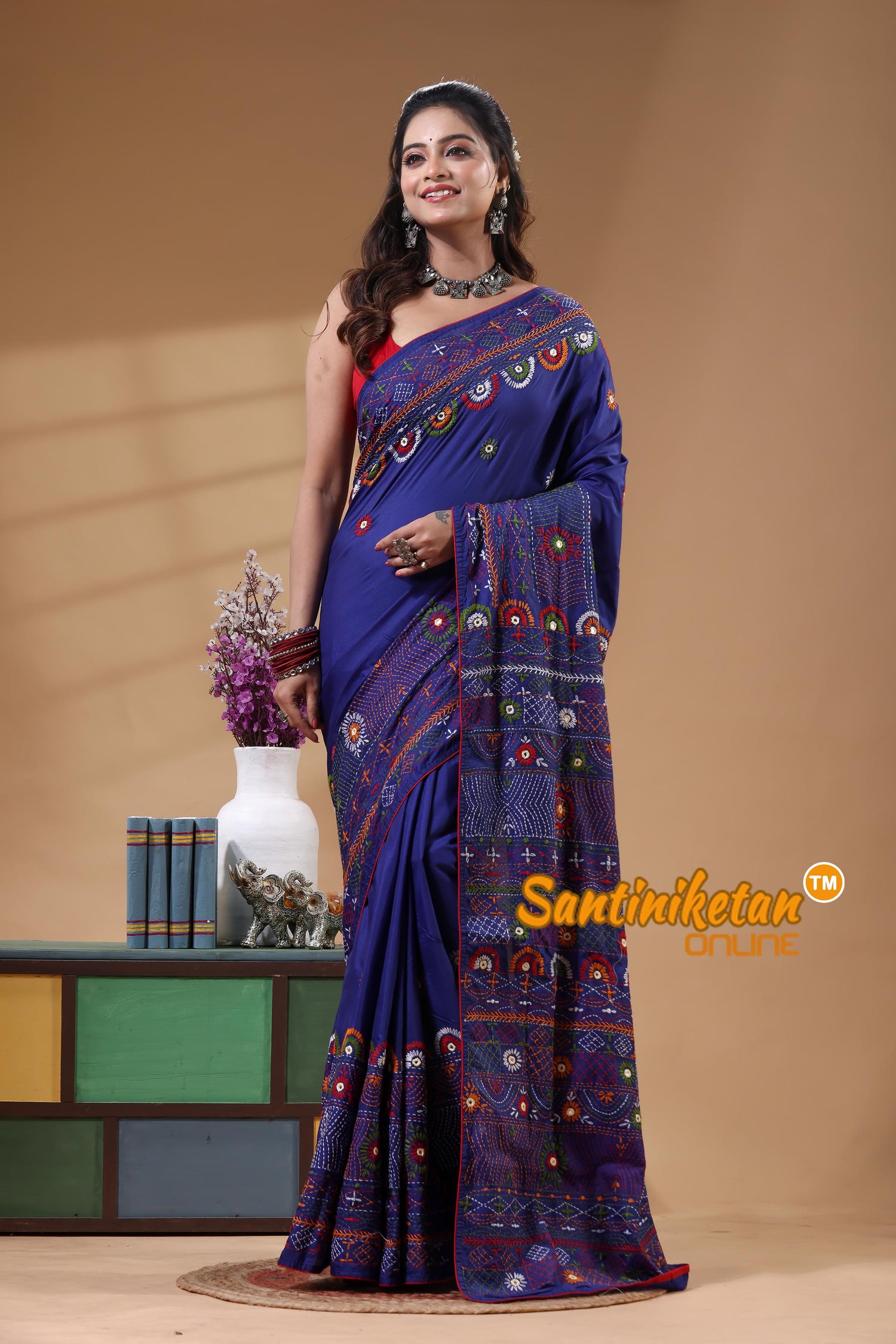 Bangalore Silk Lambani Stitch Saree