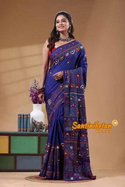 Bangalore Silk Lambani Stitch Saree