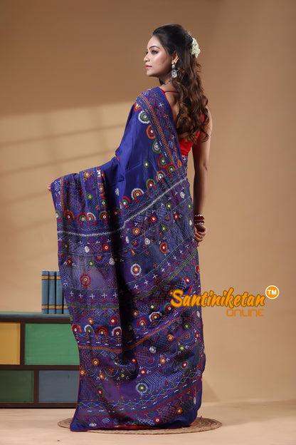 Bangalore Silk Lambani Stitch Saree
