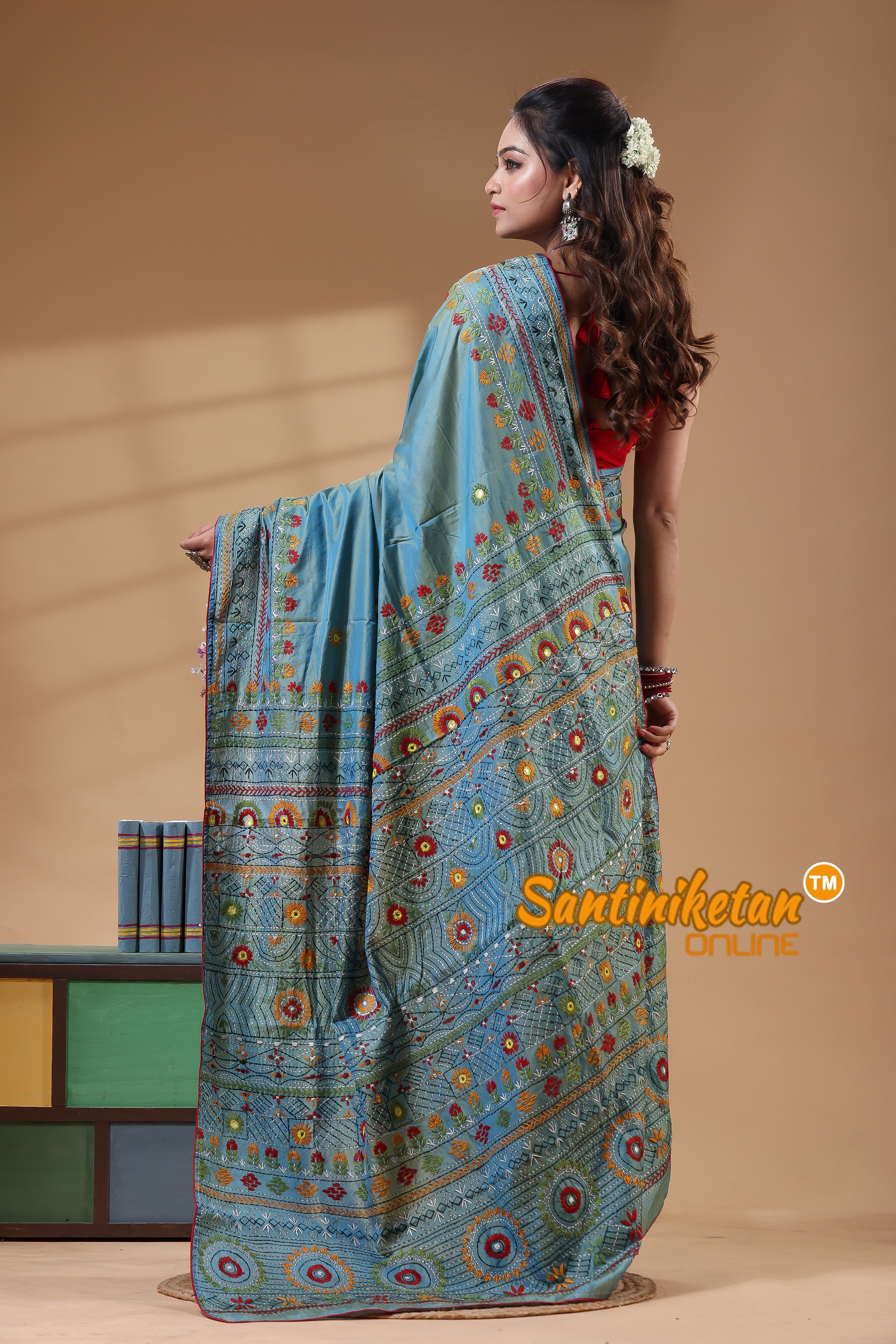 Bangalore Silk Lambani Stitch Saree