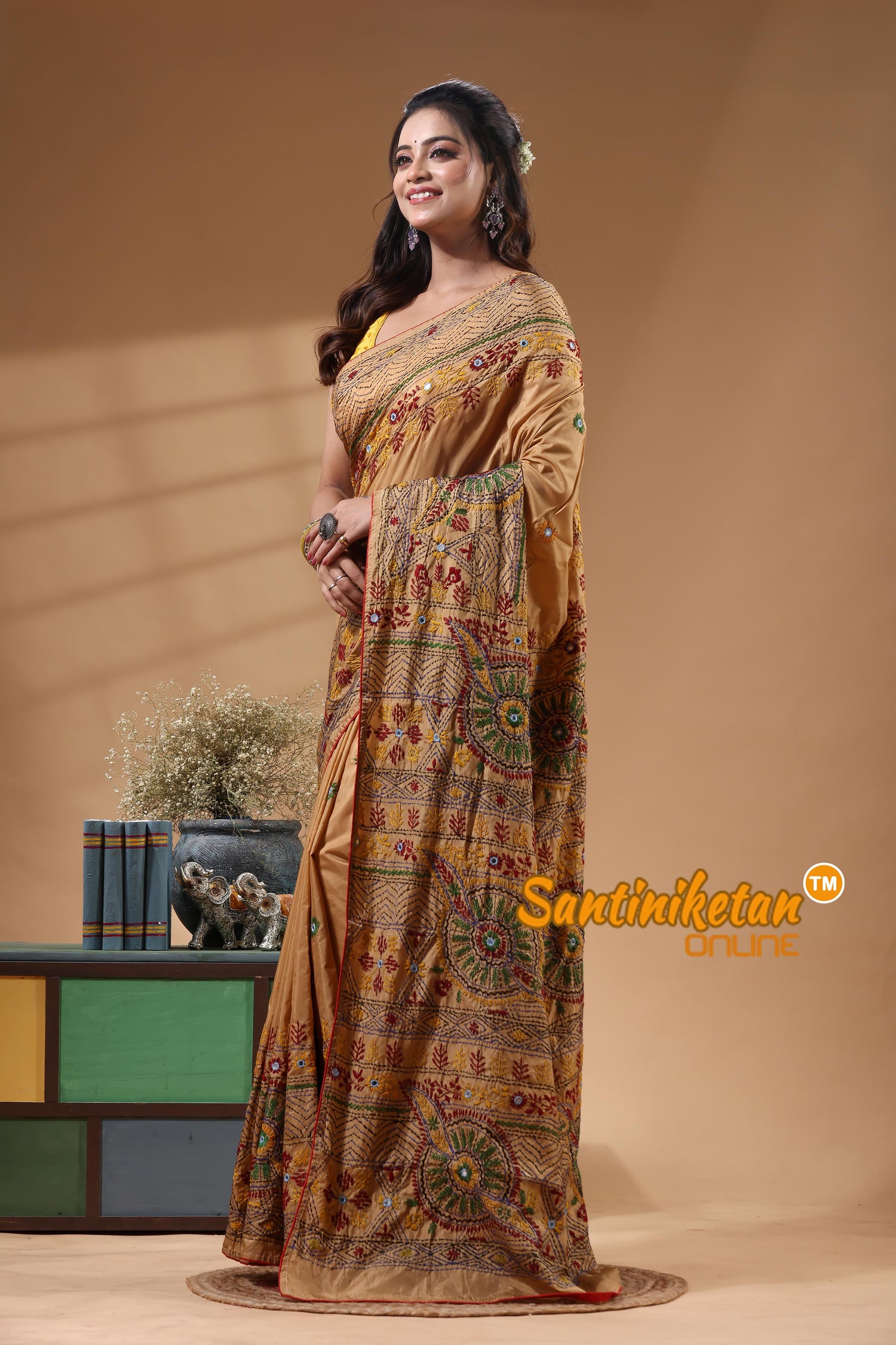 Bangalore Silk Lambani Stitch Saree