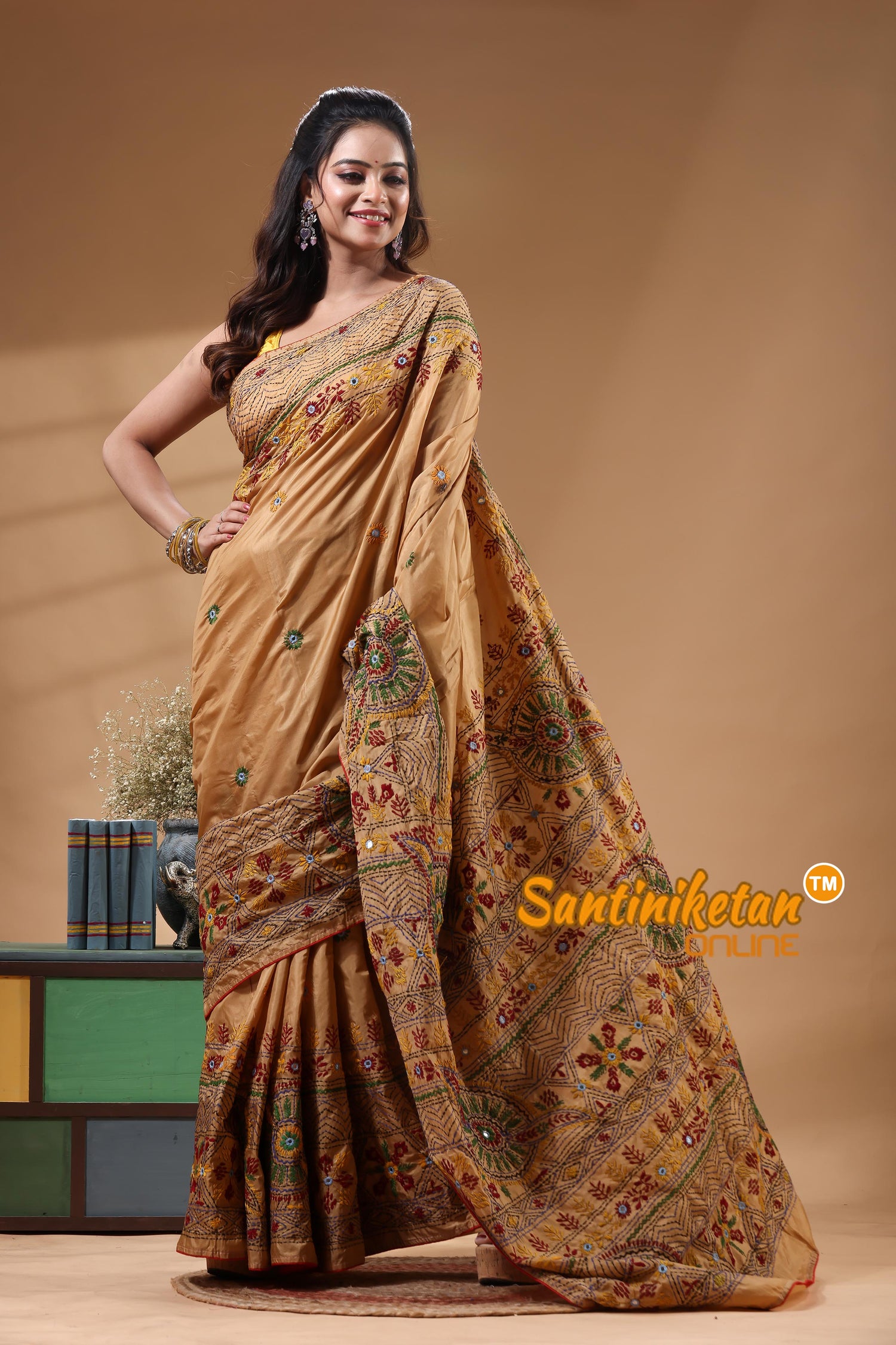 Bangalore Silk Lambani Stitch Saree
