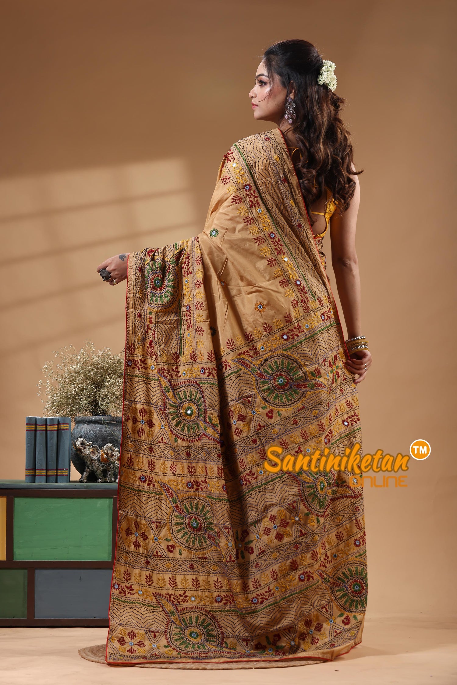 Bangalore Silk Lambani Stitch Saree