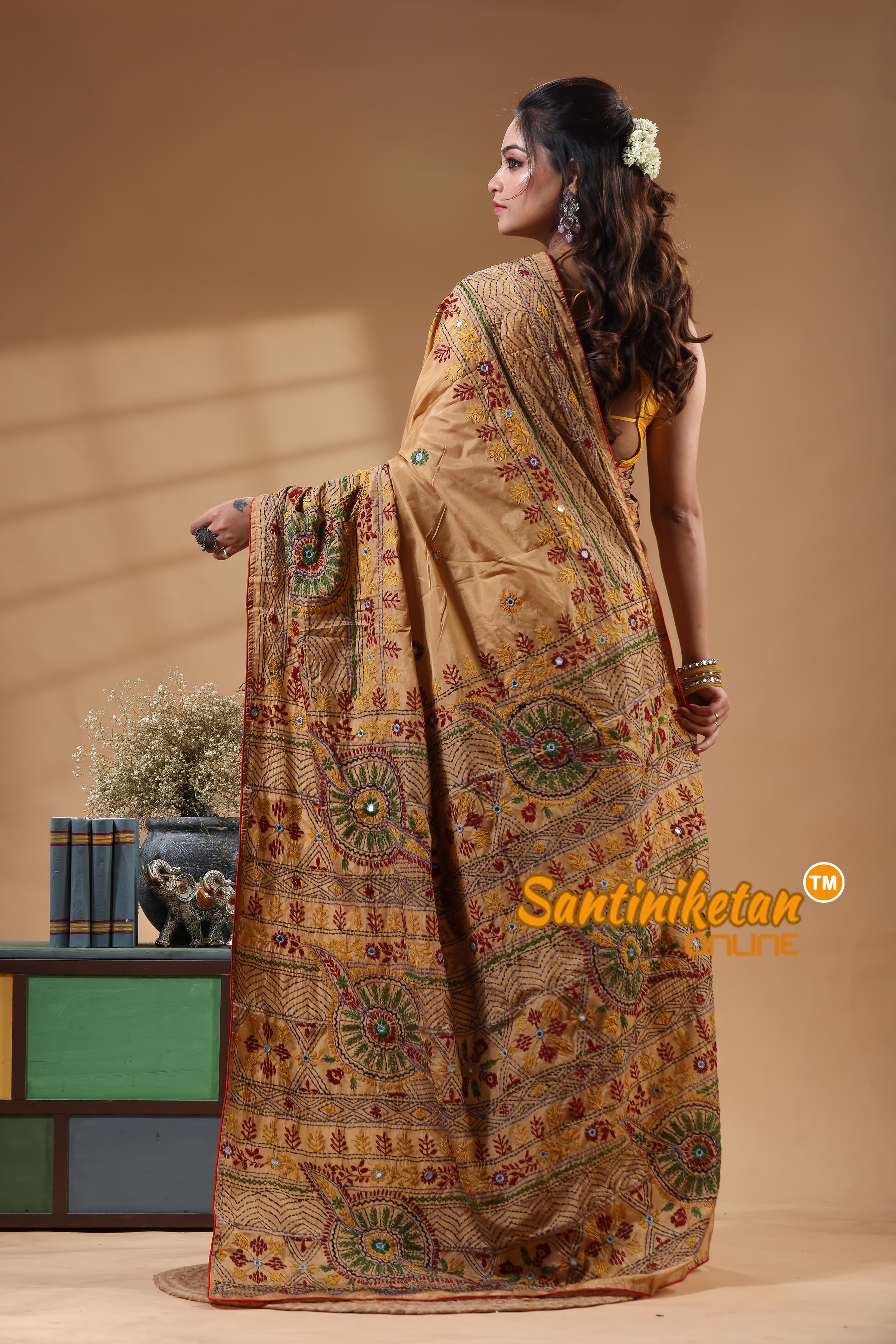 Bangalore Silk Lambani Stitch Saree