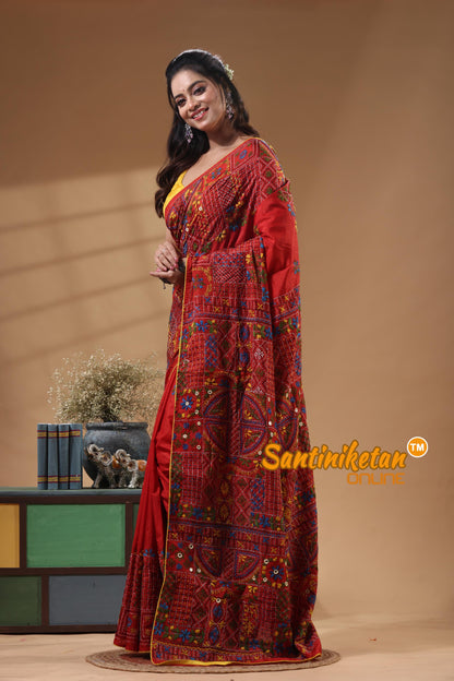 Bangalore Silk Lambani Stitch Saree