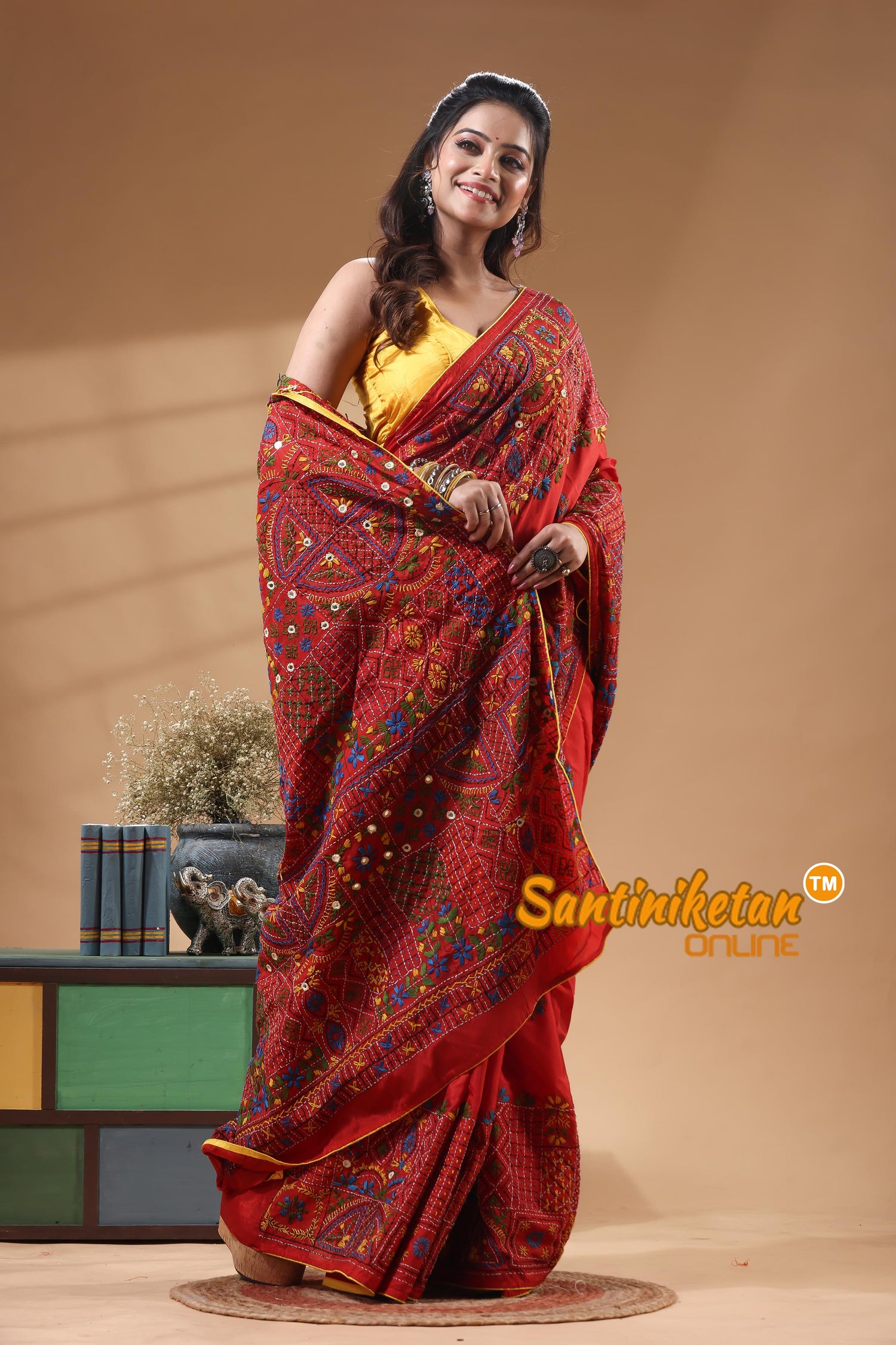 Bangalore Silk Lambani Stitch Saree