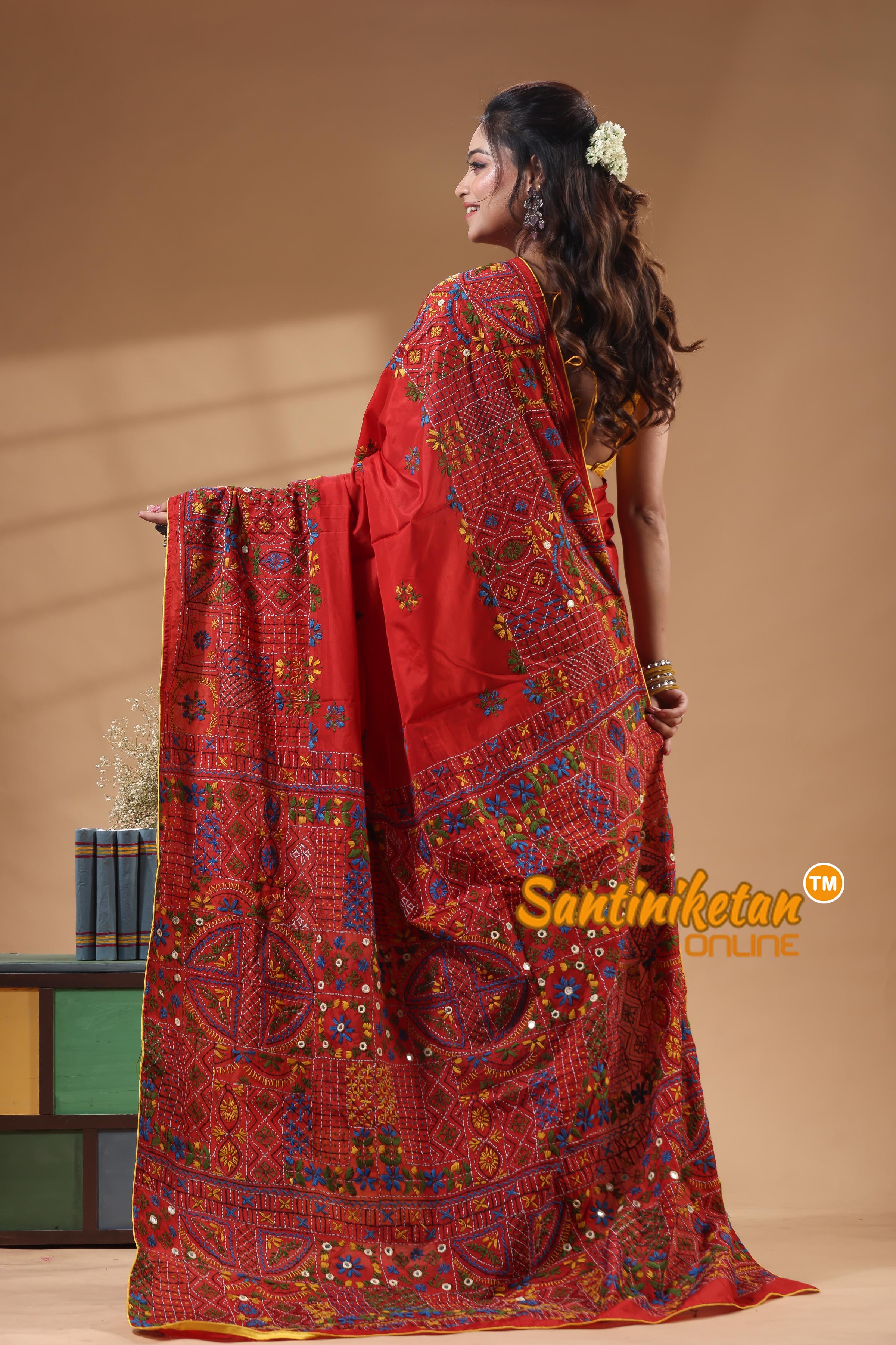 Bangalore Silk Lambani Stitch Saree