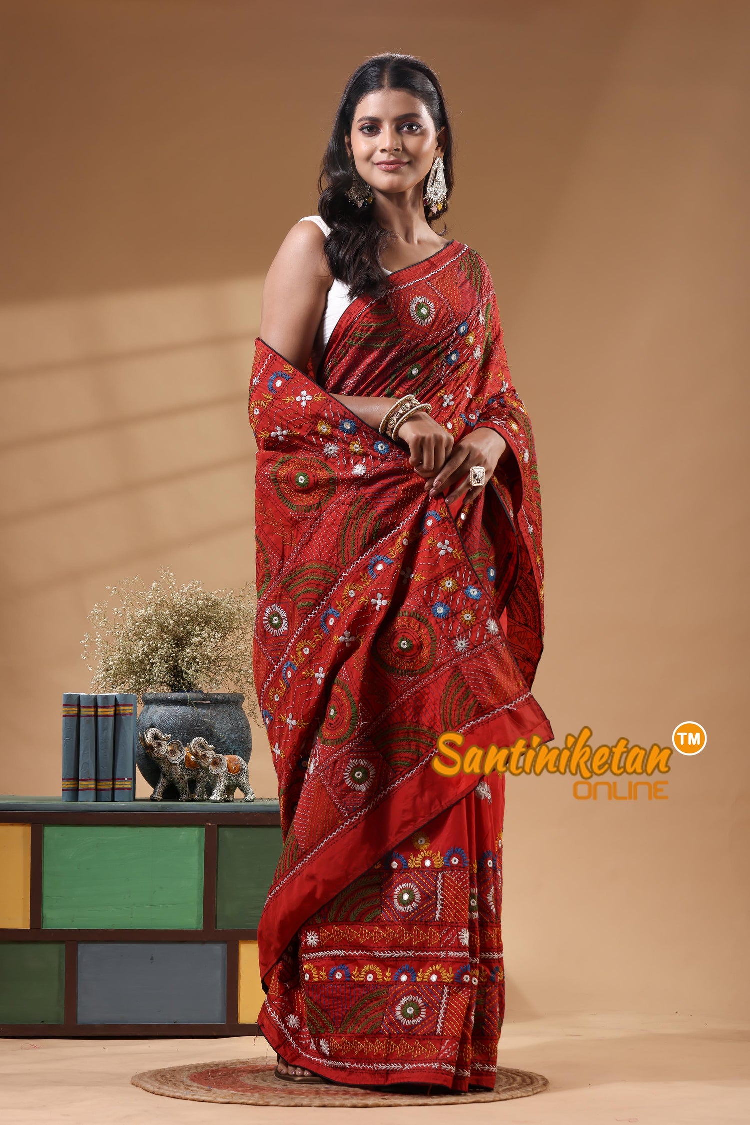 Bangalore Silk Lambani Stitch Saree