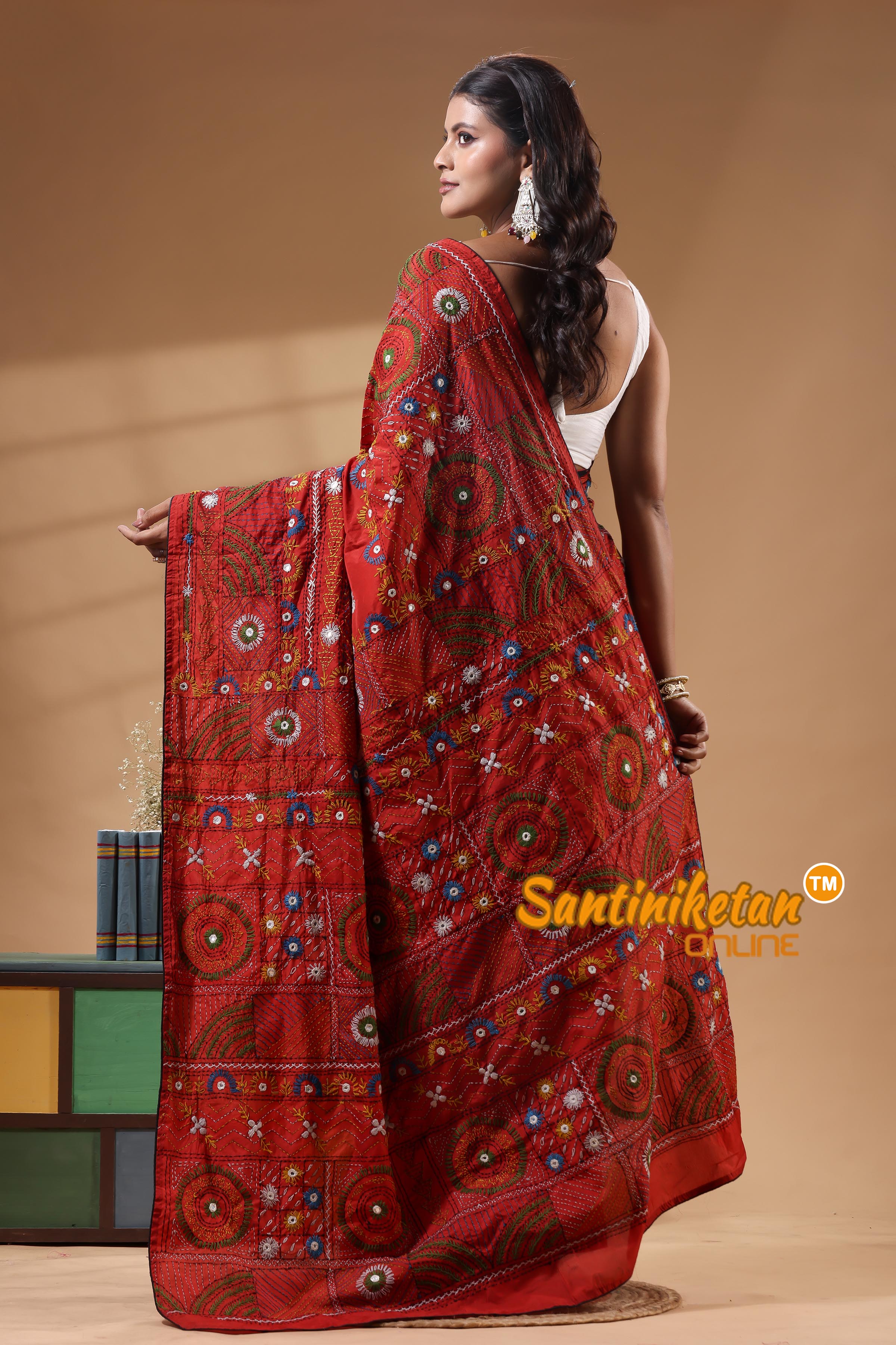 Bangalore Silk Lambani Stitch Saree