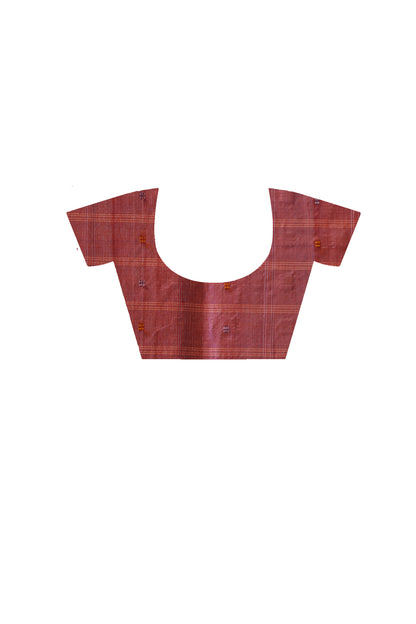 Bishnupuri Katan Silk Handwoven Design Saree