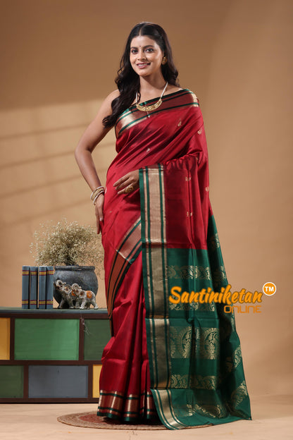 Kanjivaram Design Garad Silk Saree With Blouse