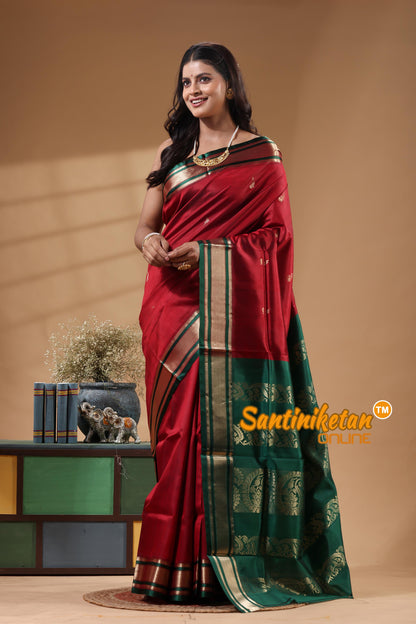 Kanjivaram Design Garad Silk Saree With Blouse