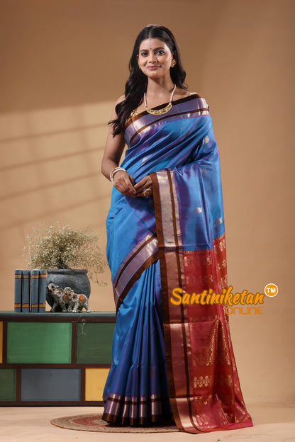 Kanjivaram Design Garad Silk Saree With Blouse