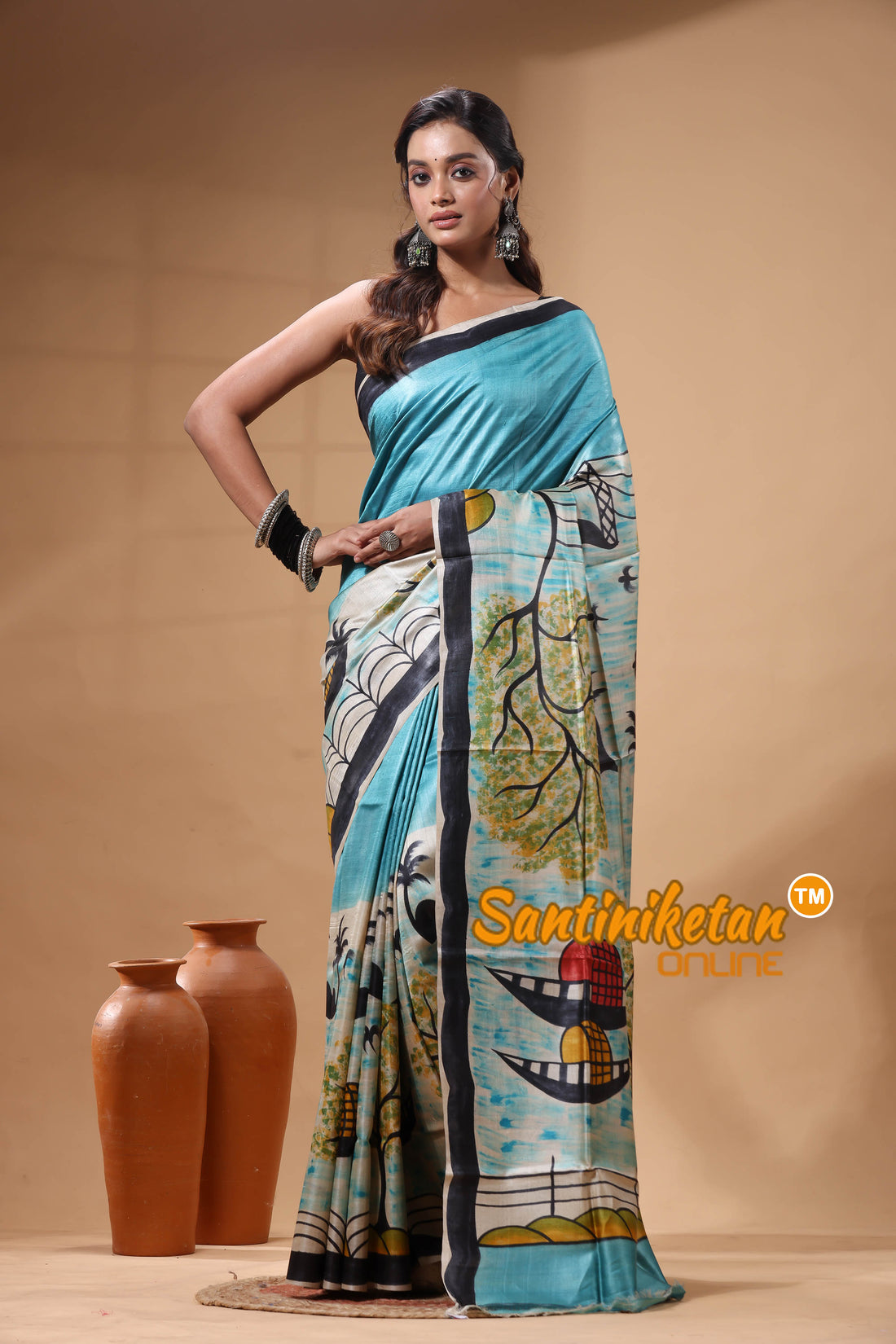 Pure Tussar Hand Painted Saree SN2629871
