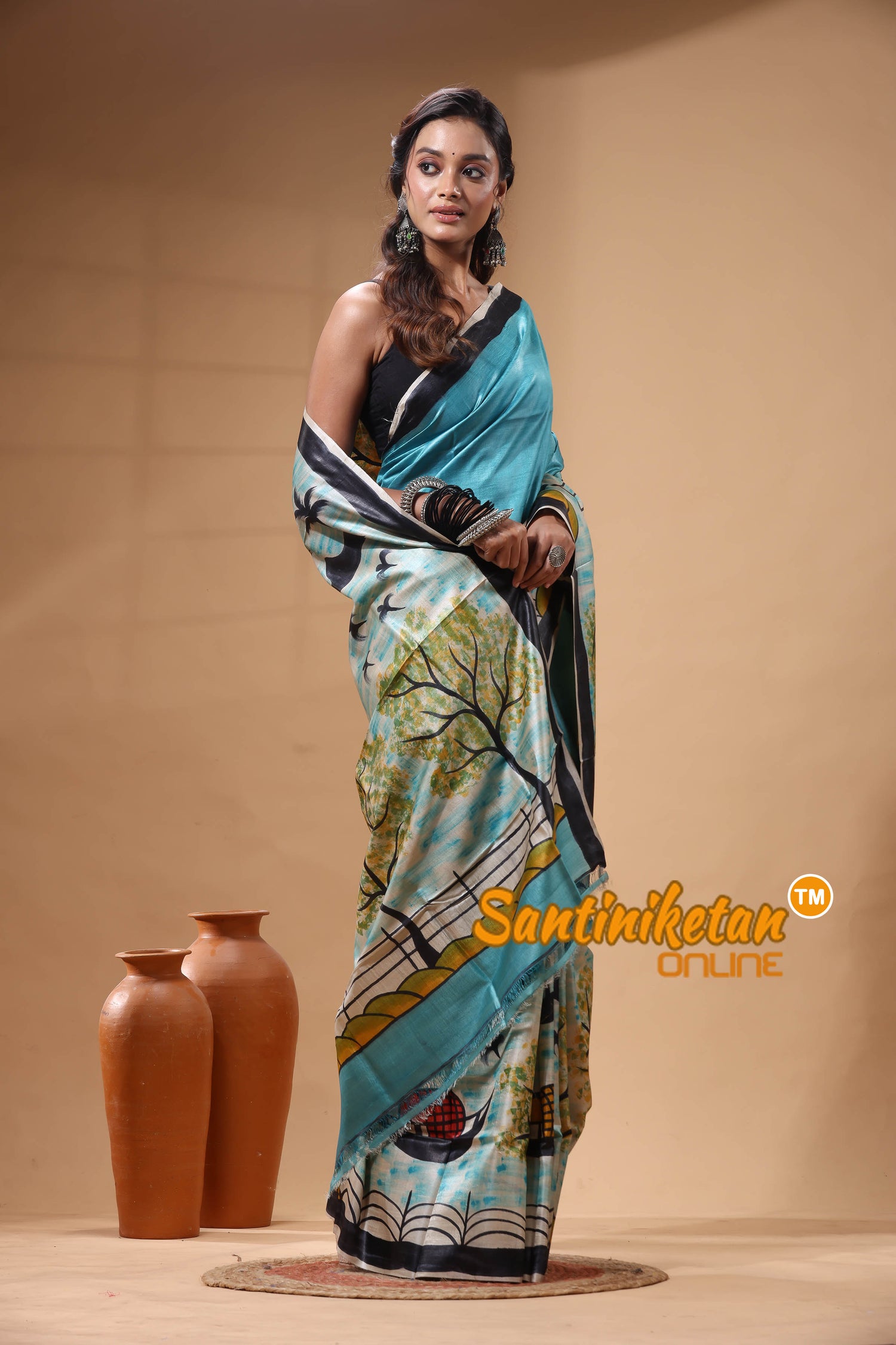 Pure Tussar Hand Painted Saree SN2629871