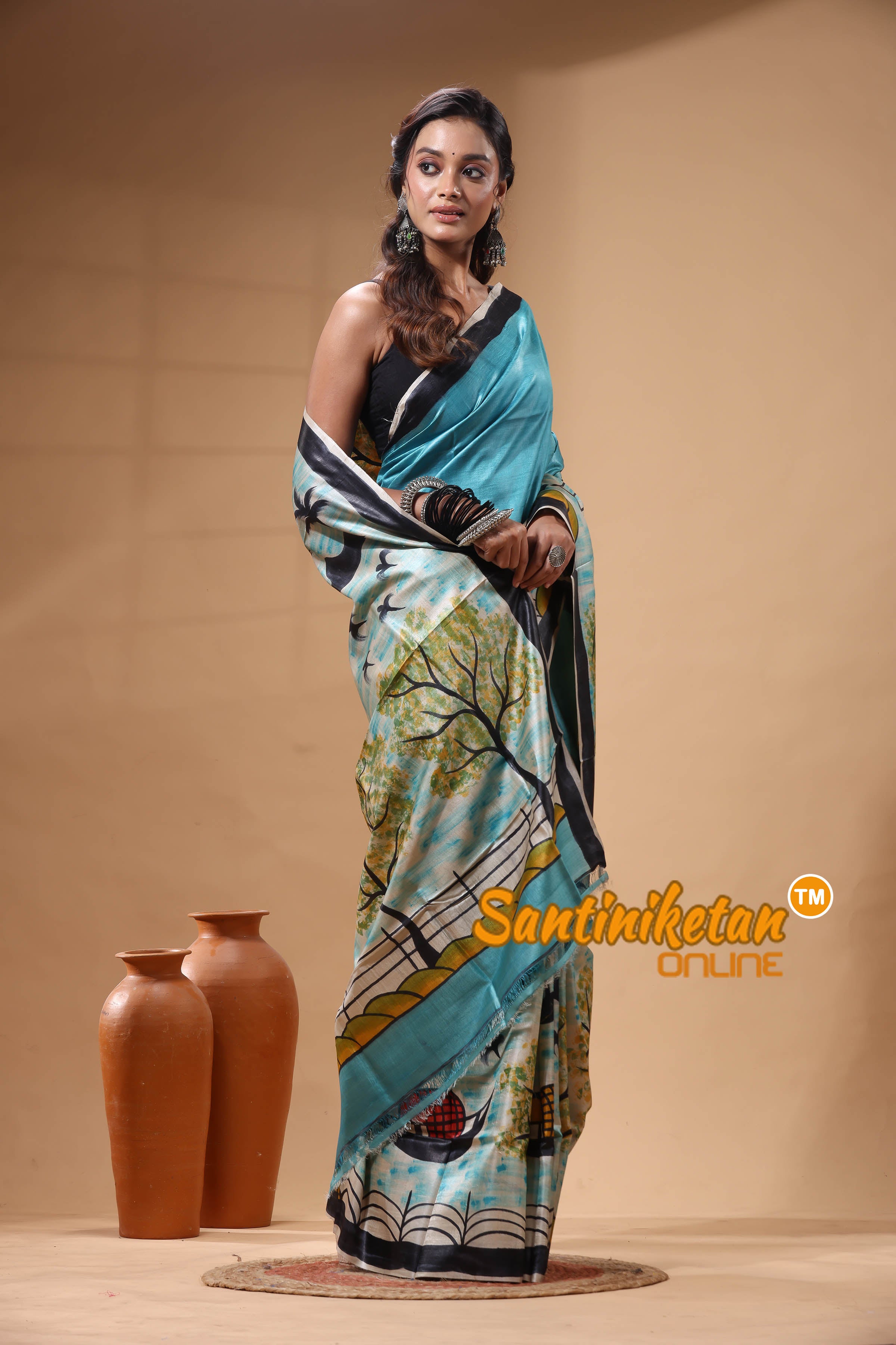 Pure Tussar Hand Painted Saree SN2629871
