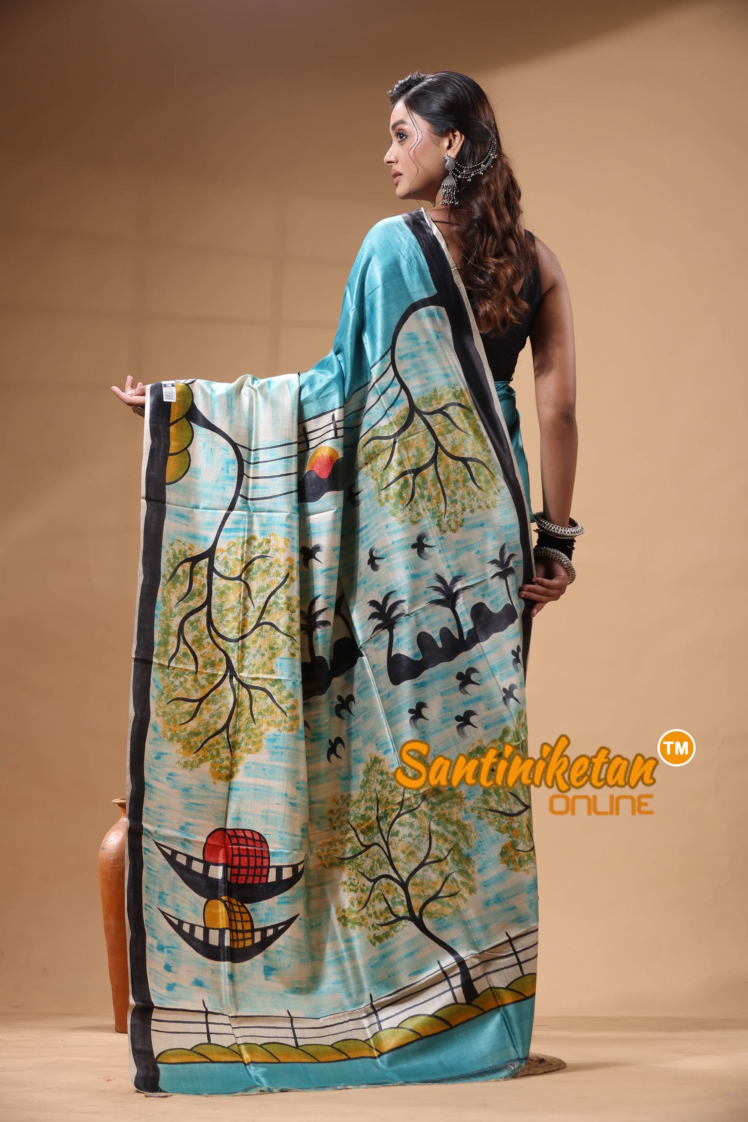 Pure Tussar Hand Painted Saree SN2629871