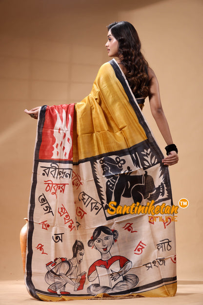 Pure Tussar Hand Painted Saree SN2630008