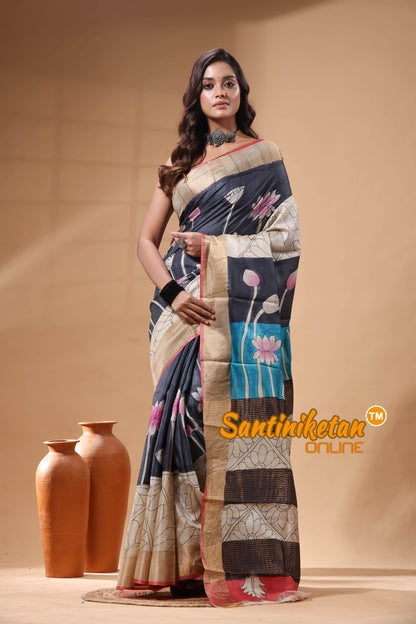 Pure Zari Tussar Hand Painted Saree SN2630051