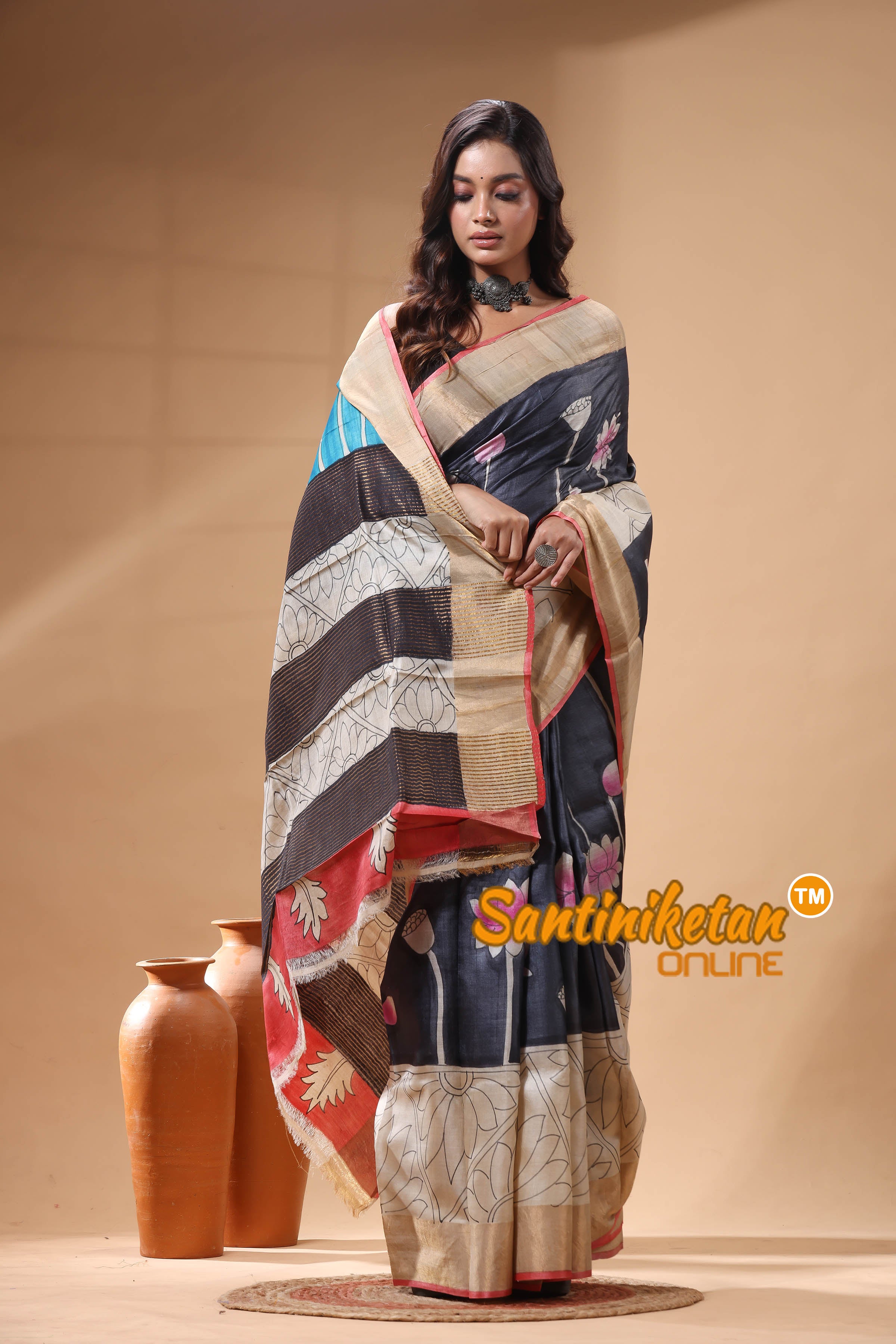 Pure Zari Tussar Hand Painted Saree SN2630051