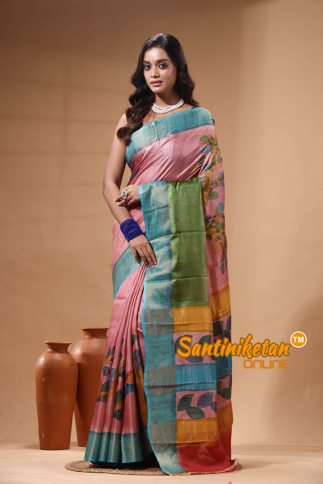 Pure Zari Tussar Hand Painted Saree SN2630365
