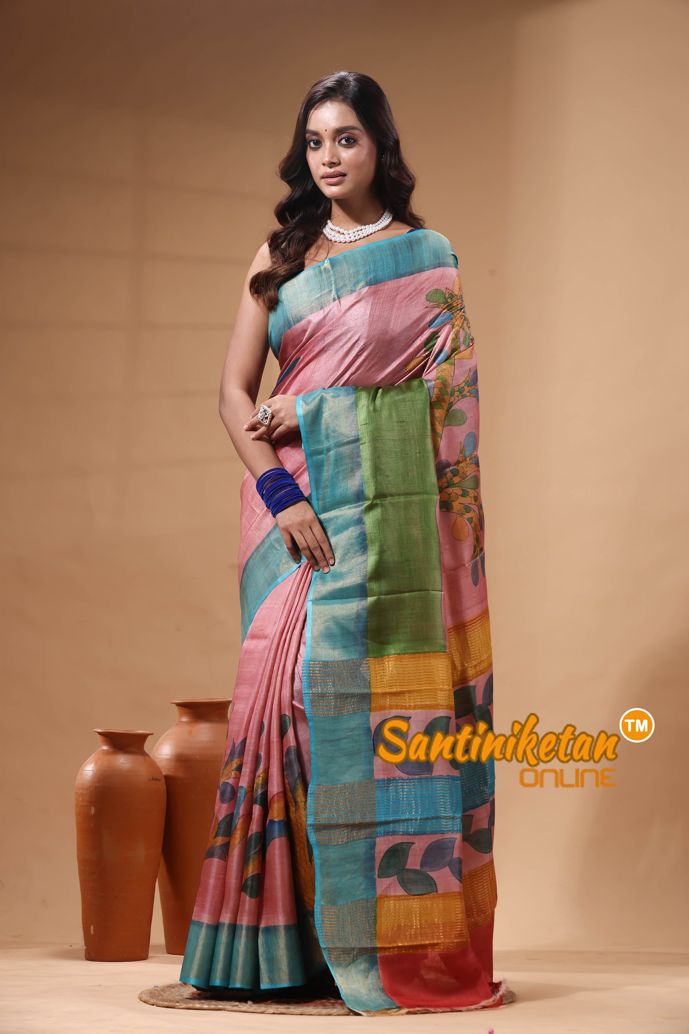 Pure Zari Tussar Hand Painted Saree SN2630365