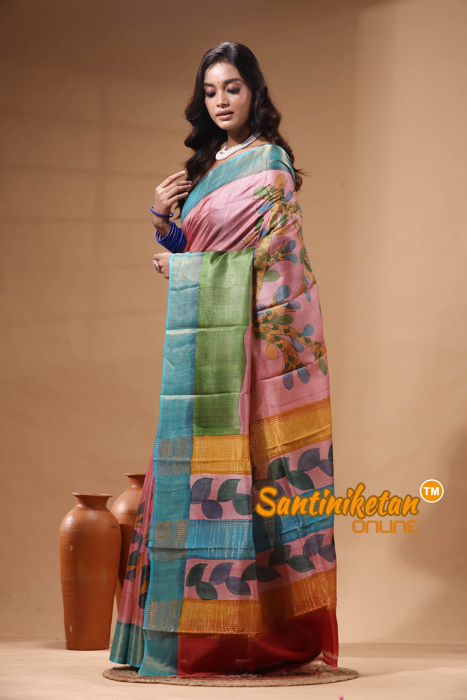 Pure Zari Tussar Hand Painted Saree SN2630365