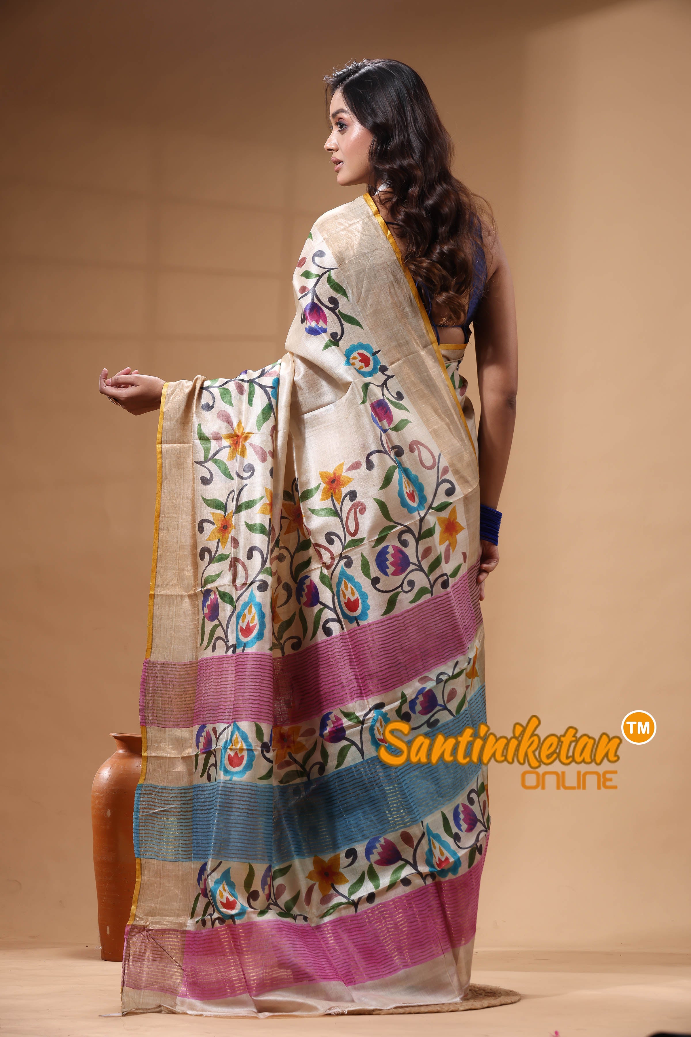 Pure Zari Tussar Hand Painted Saree SN2630401