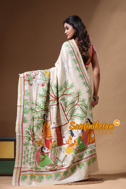 Pure Gachi Tussar Kantha Stitch Saree SN2630613