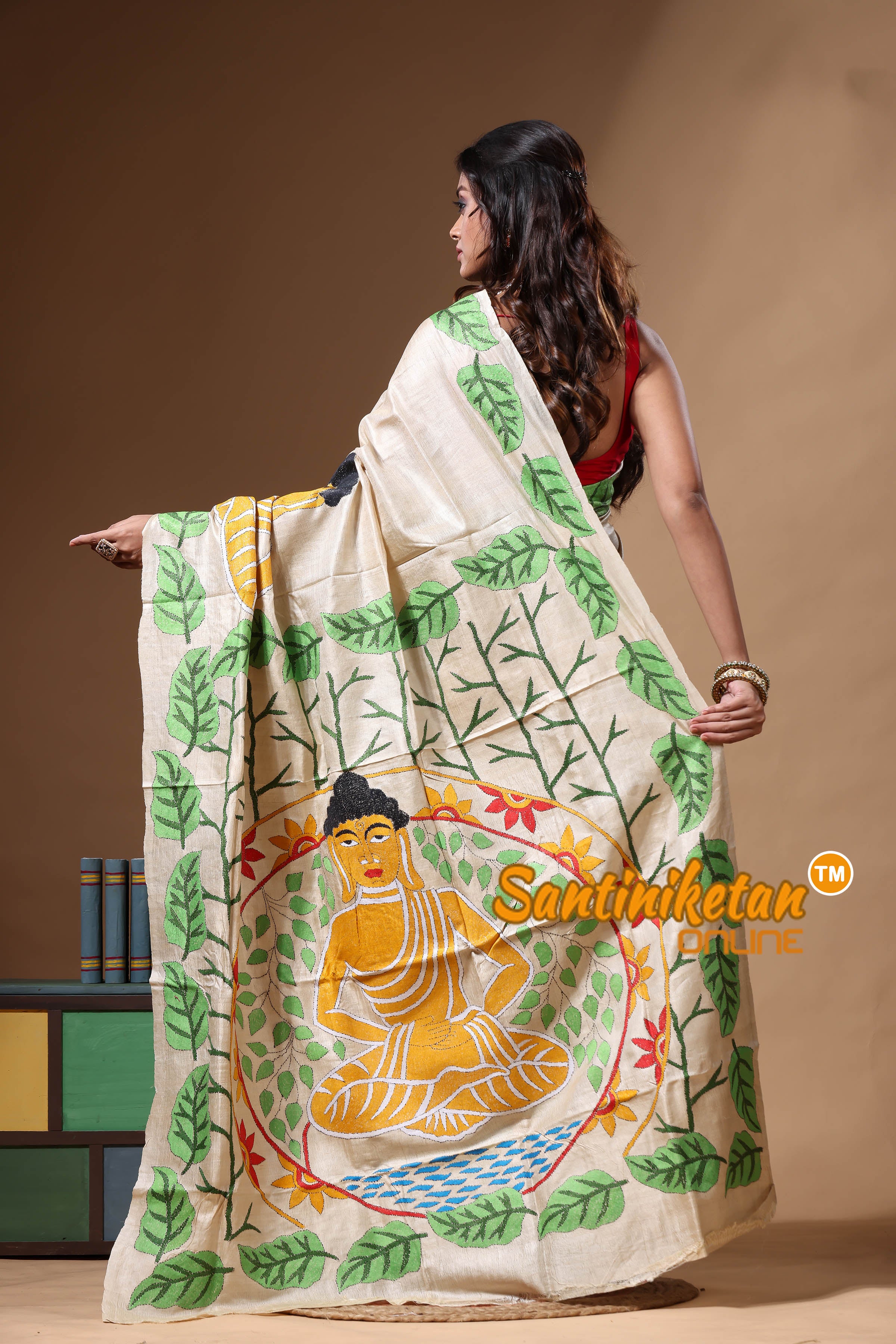 Pure Gachi Tussar Kantha Stitch Saree SN2630625