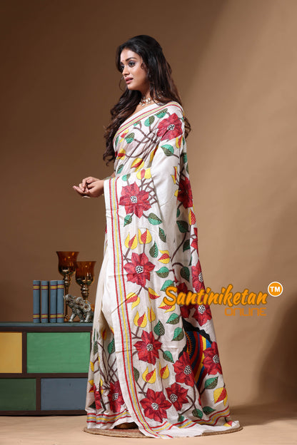 Pure Gachi Tussar Kantha Stitch Saree SN2630631
