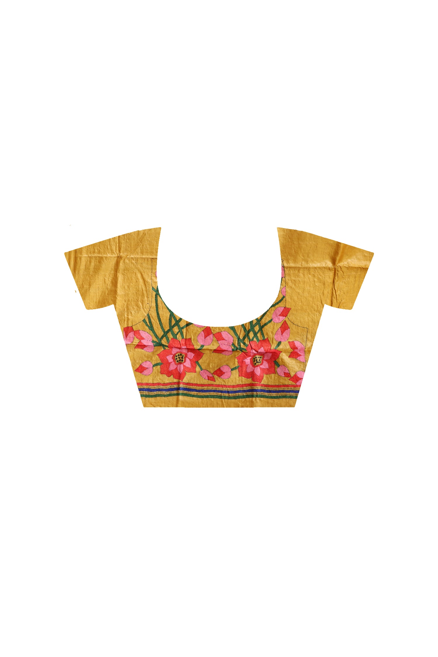 Dye Pure Gachi Tussar Kantha Stitch Saree SN2630650