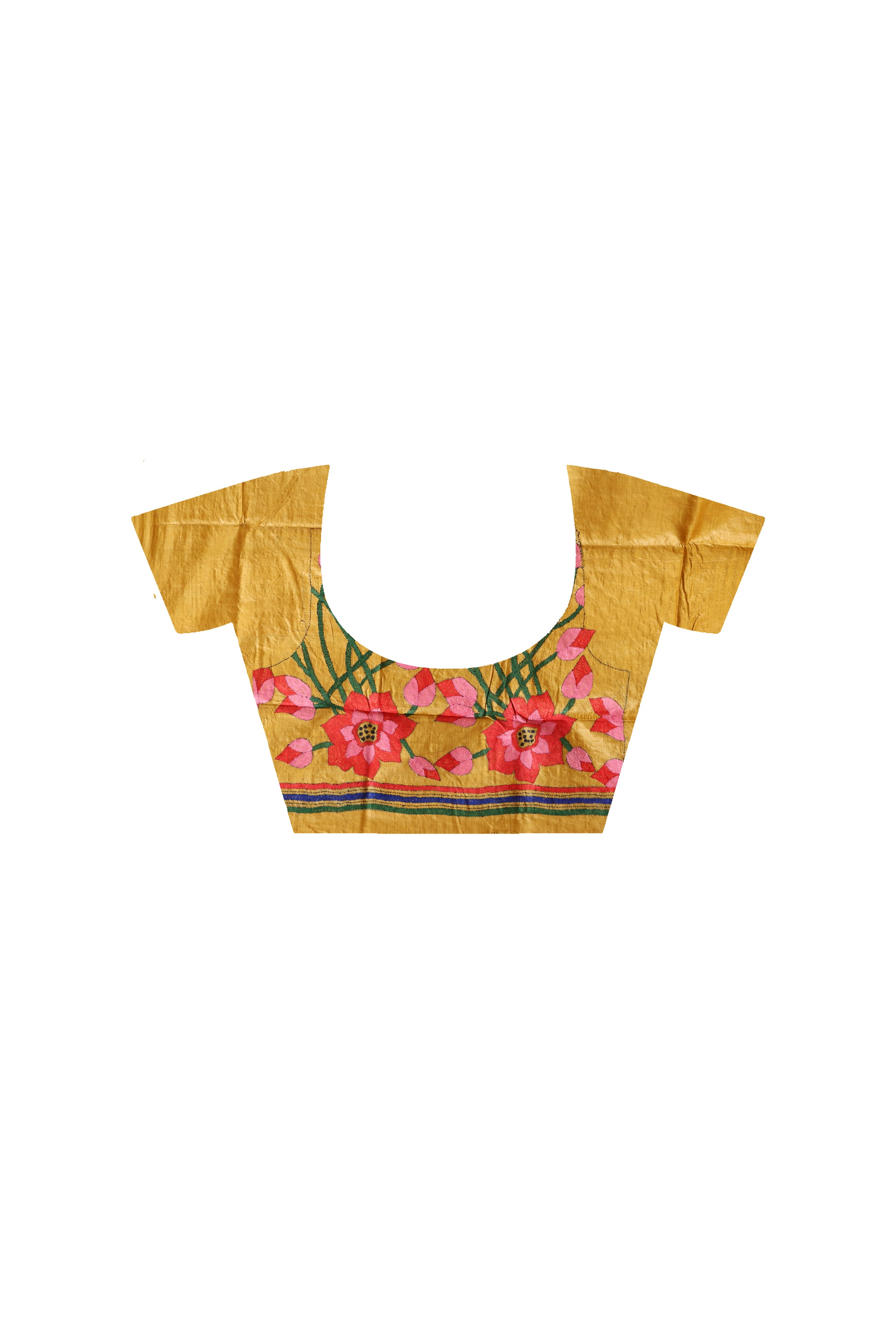 Dye Pure Gachi Tussar Kantha Stitch Saree SN2630650
