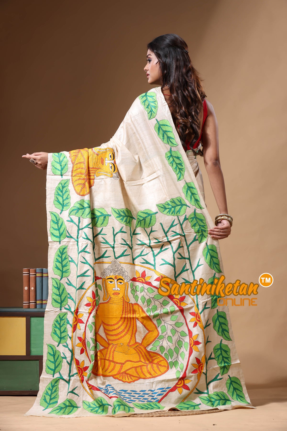 Pure Gachi Tussar Kantha Stitch Saree SN2630687