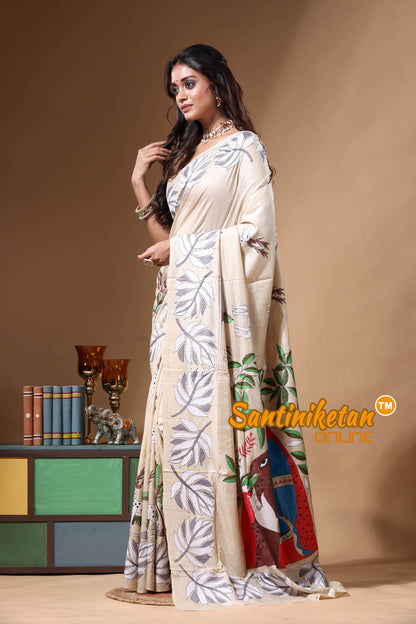 Pure Gachi Tussar Kantha Stitch Saree SN2630705