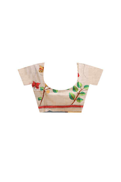 Pure Gachi Tussar Kantha Stitch Saree SN2630783