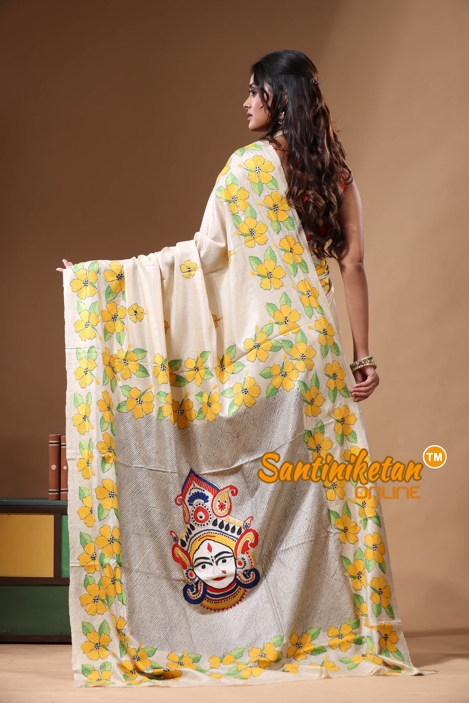 Pure Gachi Tussar Kantha Stitch Saree SN2630866