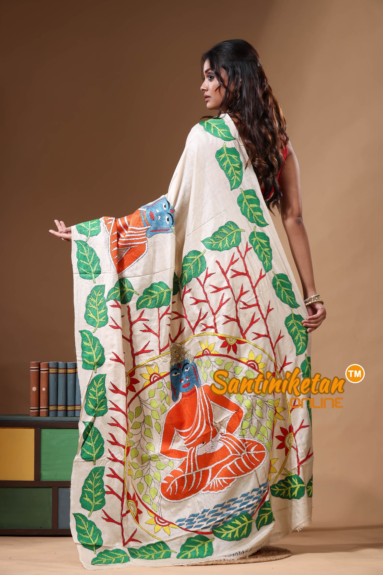 Pure Gachi Tussar Kantha Stitch Saree SN2630878
