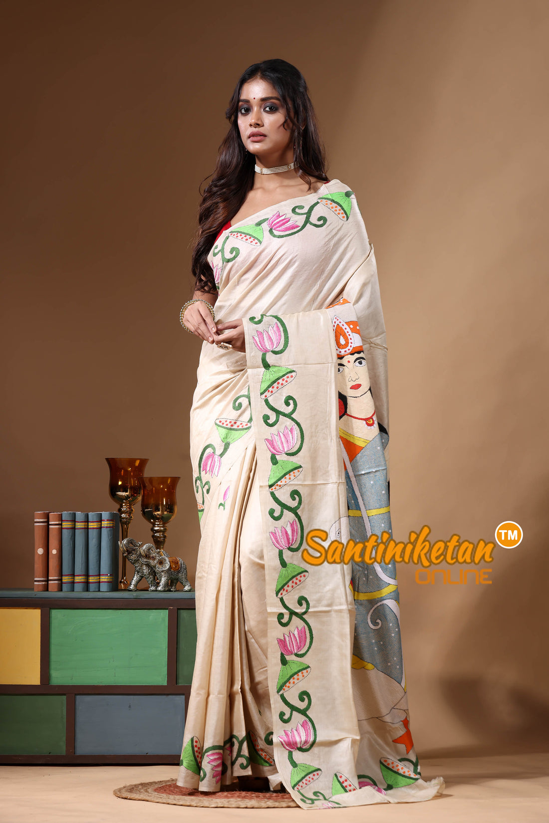 Pure Gachi Tussar Kantha Stitch Saree SN2630920