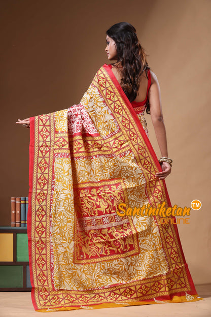 Pure Bangalore Silk Kantha Stitch Saree SN2630937