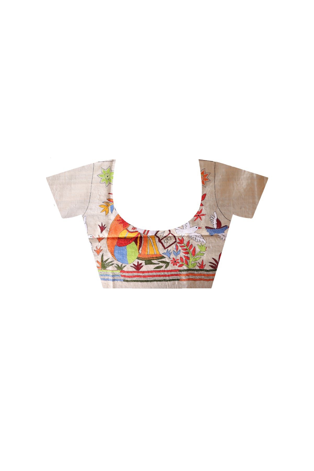 Pure Gachi Tussar Kantha Stitch Saree SN2631110