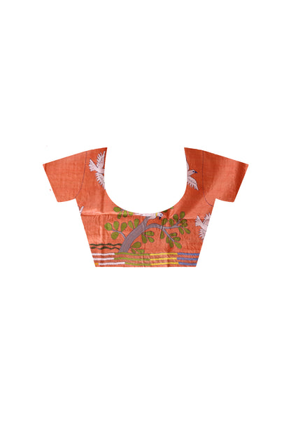 Dye Pure Gachi Tussar Kantha Stitch Saree SN2631116