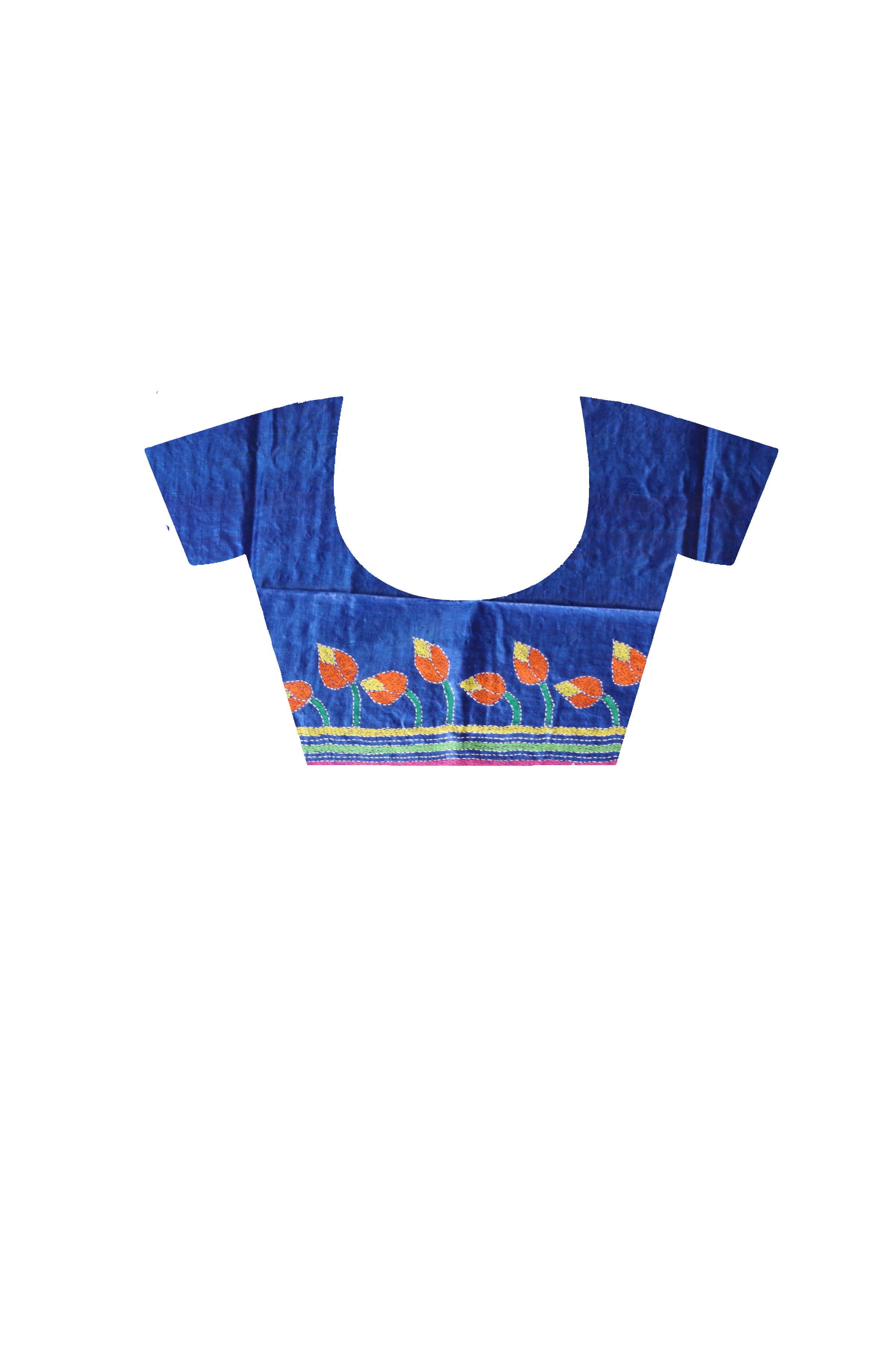 Dye Pure Gachi Tussar Kantha Stitch Saree SN2631328