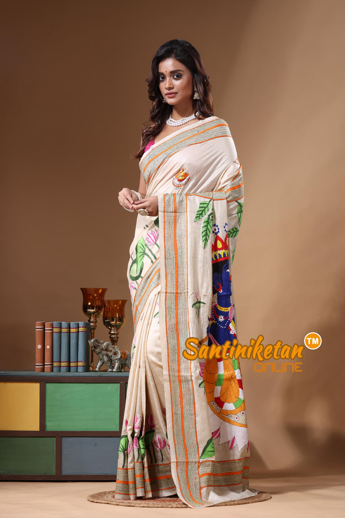 Pure Gachi Tussar Kantha Stitch Saree SN2631340