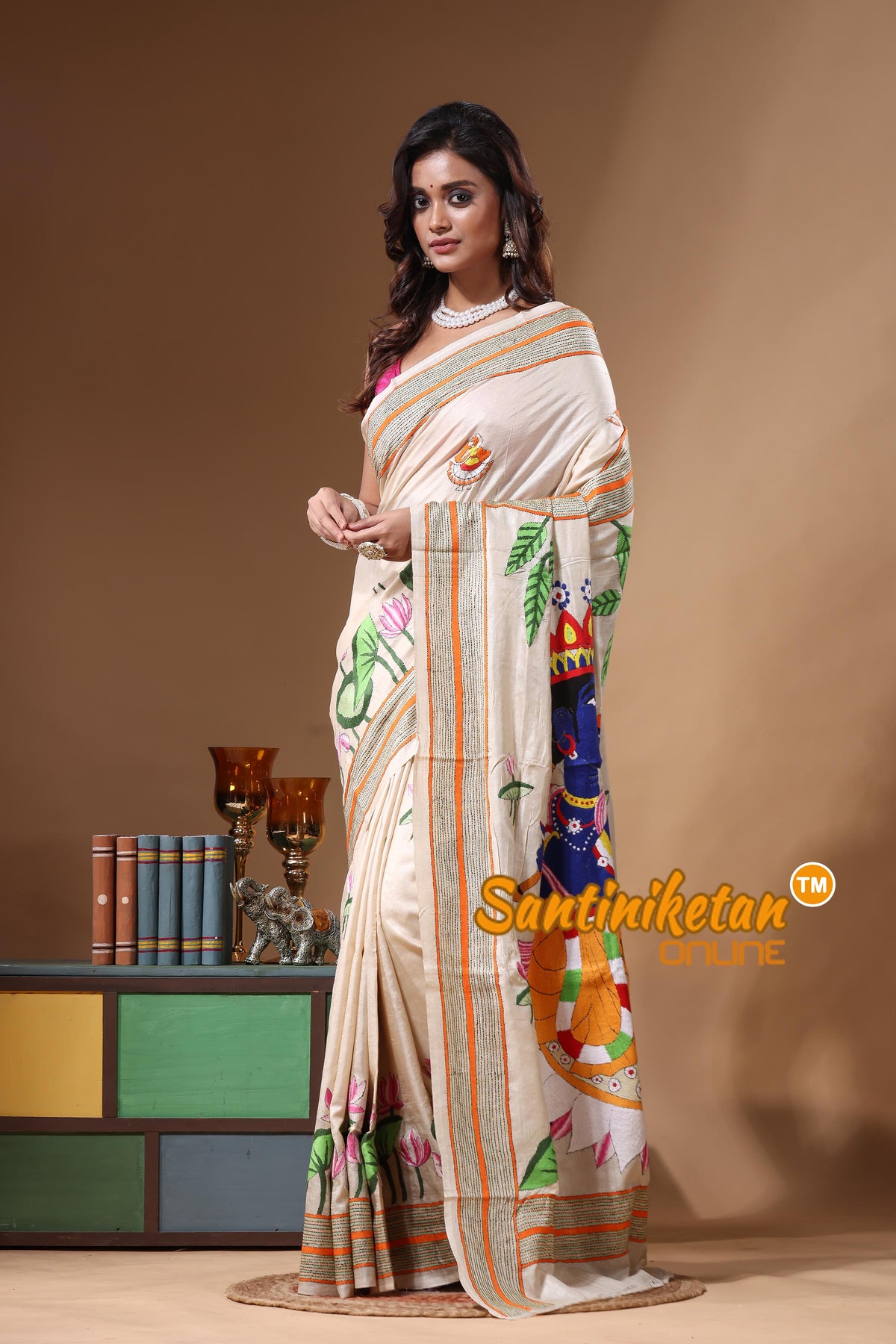 Pure Gachi Tussar Kantha Stitch Saree SN2631340