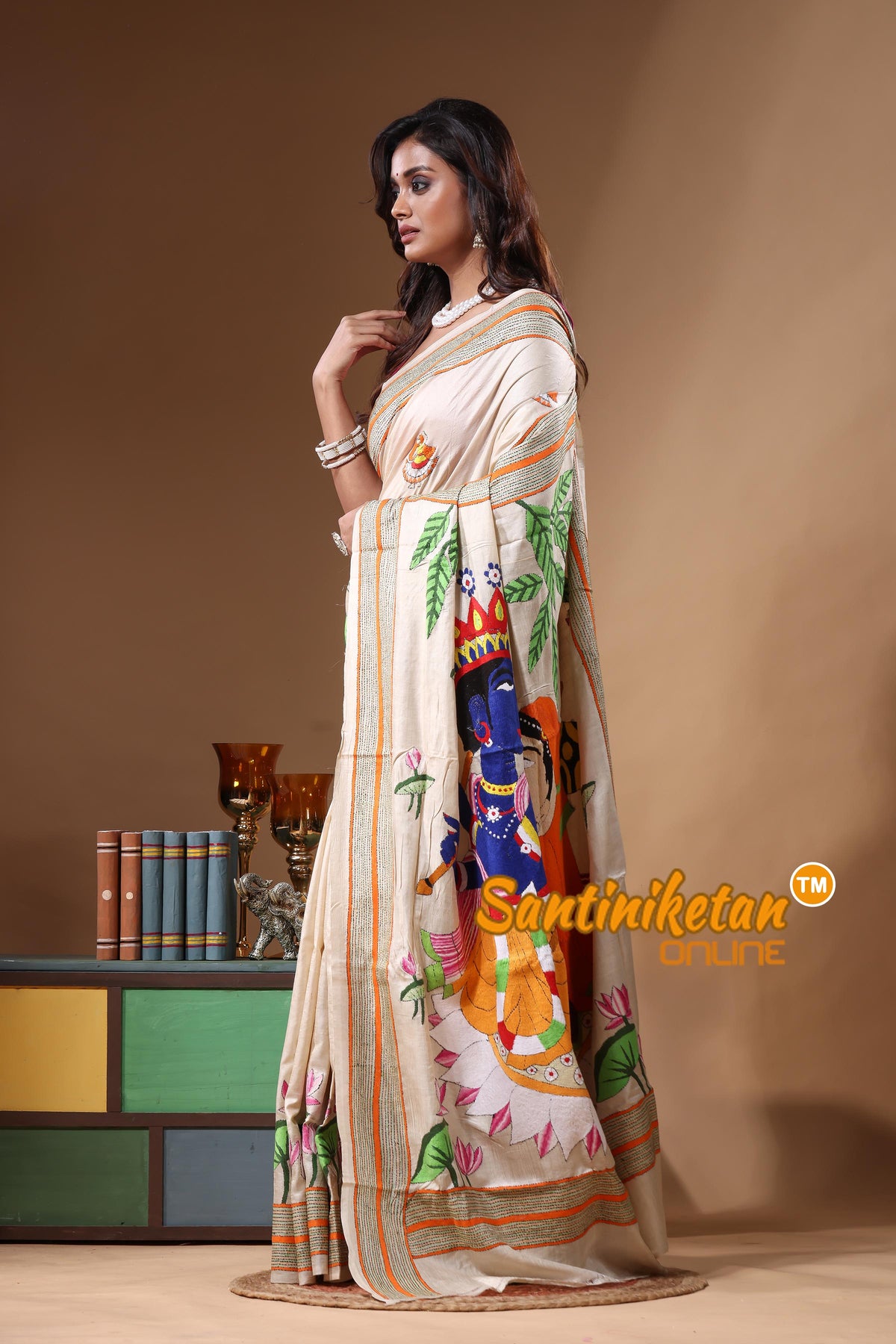 Pure Gachi Tussar Kantha Stitch Saree SN2631340