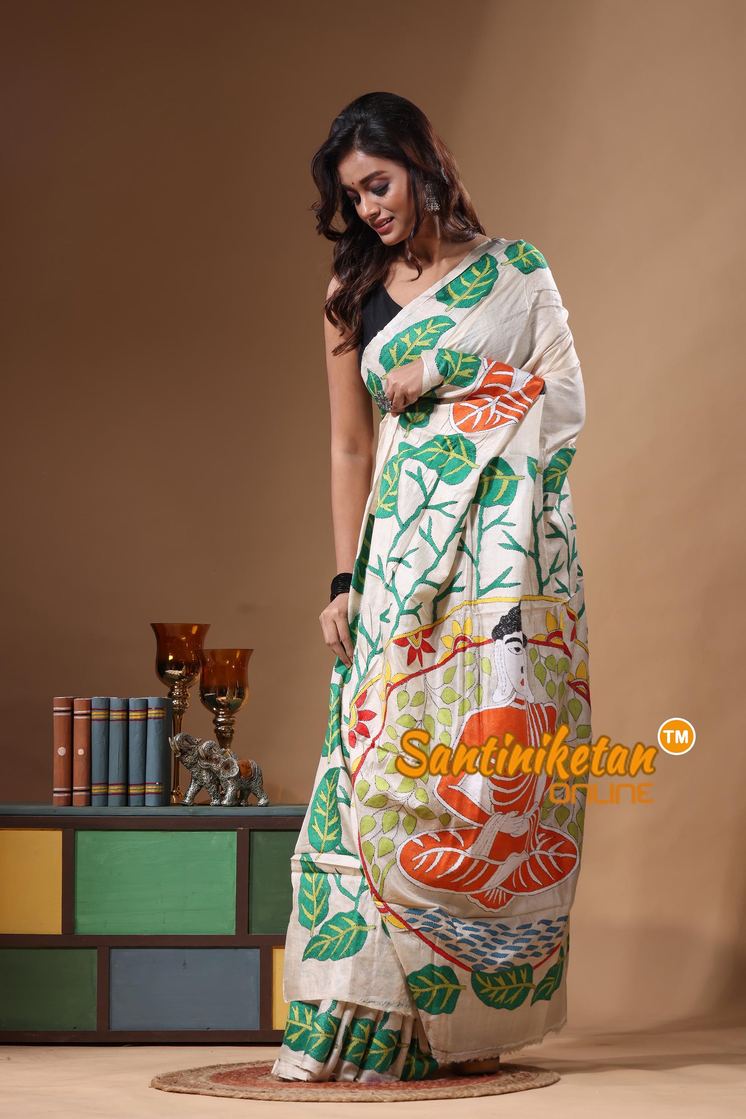 Pure Gachi Tussar Kantha Stitch Saree SN2631418