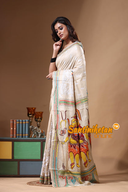 Pure Gachi Tussar Kantha Stitch Saree SN2631424